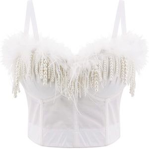 White Feather and Pearl Corset